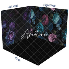 Aperturee - Aperturee Aesthetic Dark Floral Fine Art Room Set Backdrop