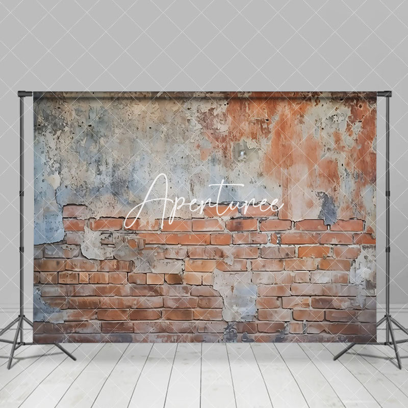 Aperturee - Aperturee Aged Brick Wall Peeling And Paint Texture Backdrop