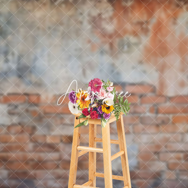 Aperturee - Aperturee Aged Brick Wall Peeling And Paint Texture Backdrop