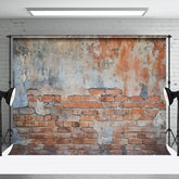 Aperturee - Aperturee Aged Brick Wall Peeling And Paint Texture Backdrop