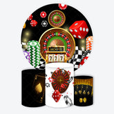 Aperturee - Aperturee Alaska Casino Lucky 7 Round Birthday Backdrop Kit