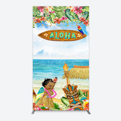 Aperturee - Aperturee Aloha Hawaiian Summer Beach Birthday Rectangle Backdrop