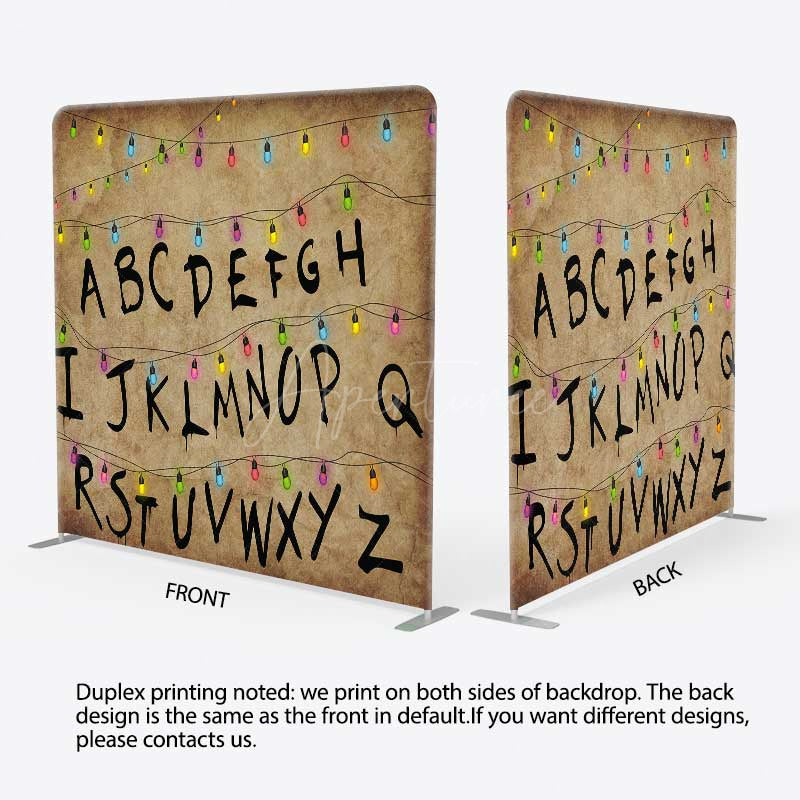 Aperturee - Aperturee Alphabet Lights Retro Double-Side Tension Backdrop