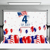 Aperturee - Aperturee American Flag Balloons Independence Day Backdrop