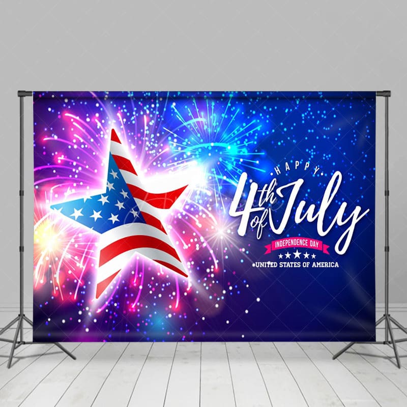 Aperturee - Aperturee American Flag Stars Celebration Holiday Backdrop