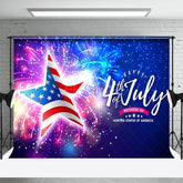Aperturee - Aperturee American Flag Stars Celebration Holiday Backdrop
