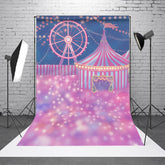 Aperturee - Aperturee Amusement Park Bokeh Birthday Cake Smash Backdrop