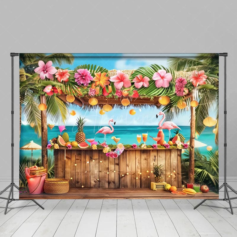 Aperturee - Aperturee Anchorage Bar Flamingo Hawaii Summer Vibe Backdrop