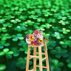 Aperturee - Aperturee Animated 3D Style Clover St Patrick Holiday Backdrop