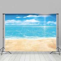 Aperturee - Aperturee Animation Beach Ocean Warm Sky Photography Backdrop