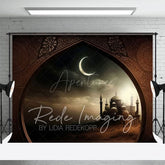 Aperturee - Aperturee Arabian Night Moon Castle Architecture Photo Backdrop