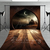 Aperturee - Aperturee Arabian Night Moon Castle Architecture Sweep Backdrop