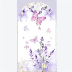 Aperturee - Aperturee Arch Backdrop Pink Watercolor Butterfly Floral Spring Garden Flowers Girl Birthday Arch Cover