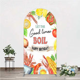 Aperturee - Aperturee Arch Backdrop Seafood Boil Birthday Summer Crawfish Lemon Good Times Arch Cover