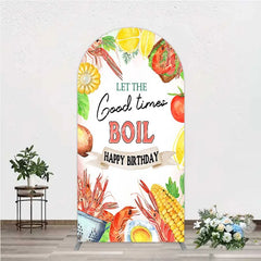 Aperturee - Aperturee Arch Backdrop Seafood Boil Birthday Summer Crawfish Lemon Good Times Arch Cover
