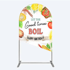 Aperturee - Aperturee Arch Backdrop Seafood Boil Birthday Summer Crawfish Lemon Good Times Arch Cover