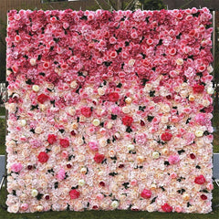 Aperturee - Aperturee Artificial Gradient Pink Flowers For Wall Decoration