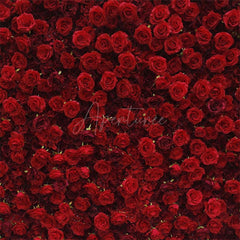 Aperturee - Aperturee Artificial Red Floral Wall For Wedding Party Decor