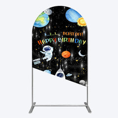 Aperturee - Aperturee Astronaut Galaxy Birthday Bash Off Arch Backdrop