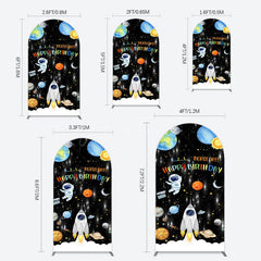 Aperturee - Aperturee Astronaut Galaxy Birthday Bash Off Arch Backdrop