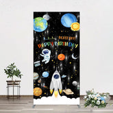 Aperturee - Aperturee Astronaut Galaxy Birthday Bash Off Rectangle Backdrop