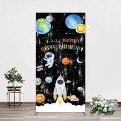 Aperturee - Aperturee Astronaut Galaxy Birthday Bash Off Rectangle Backdrop