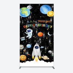 Aperturee - Aperturee Astronaut Galaxy Birthday Bash Off Rectangle Backdrop
