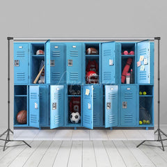 Aperturee - Aperturee Athlete Storage Locker School Photography Backdrop
