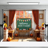 Aperturee - Aperturee Autumn Chalkboard Welcome Back To School Backdrop