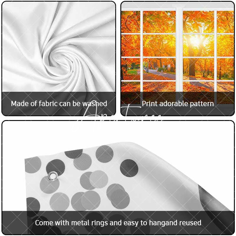 Aperturee - Aperturee Autumn Maple Grove Window Scene Garage Door Banner