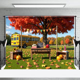 Aperturee - Aperturee Autumn Outdoors Welcome Back To School Photo Backdrop
