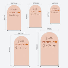 Aperturee - Aperturee Autumn Pumpkin Vibe Sweet Baby Shower Arch Backdrop