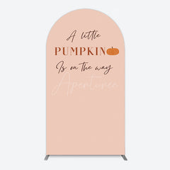 Aperturee - Aperturee Autumn Pumpkin Vibe Sweet Baby Shower Arch Backdrop