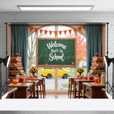 Aperturee - Aperturee Autumn Welcome Back To School Classroom Photo Backdrop