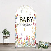 Aperturee - Aperturee Baby In Bloom Arch Backdrop Wildflower Butterfly Party Decoration Spring Garden Floral Background