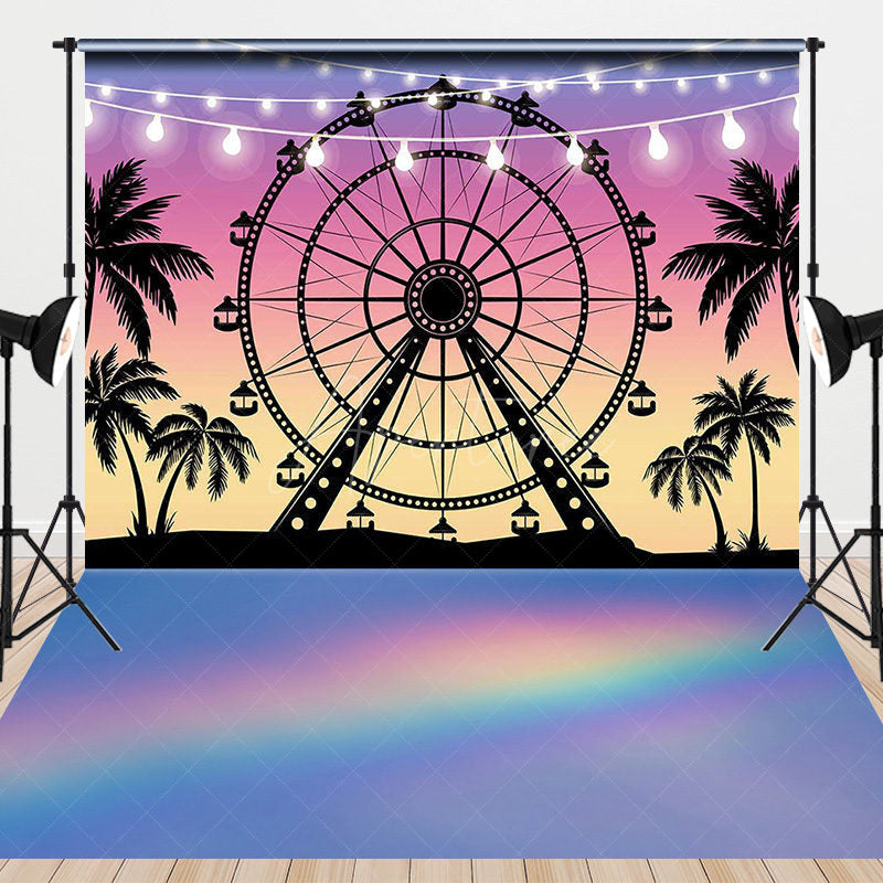 Aperturee - Aperturee Babychella Ferris Wheel Rainbow Combo Set Backdrop
