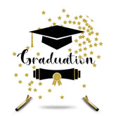 Aperturee - Aperturee Bachelors Hat Scroll Circle Star Graduation Backdrop
