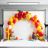 Aperturee - Aperturee Back To School Apple Balloon Arch Photo Backdrop