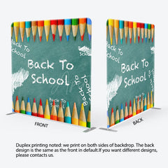 Aperturee - Aperturee Back To School Crayon Fabric Backdrop Cover for Party