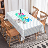 Aperturee - Aperturee Back to School Lined Paper Rectangle Tablecloth Colorful Text Notebook Table Cover Kindergarten Classroom Decor