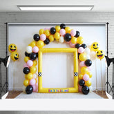Aperturee - Aperturee Back To School Smiles Balloon Arch Photo Backdrop