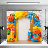Aperturee - Aperturee Balloon Arch Board Welcome Back To School Backdrop