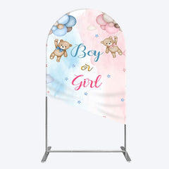 Aperturee - Aperturee Balloon Teddy Baby Shower Gender Reveal Arch Backdrop