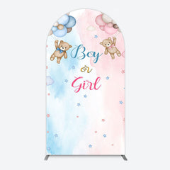 Aperturee - Aperturee Balloon Teddy Baby Shower Gender Reveal Arch Backdrop