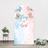 Aperturee - Aperturee Balloon Teddy Baby Shower Gender Reveal Arch Backdrop