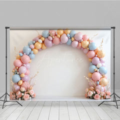 Aperturee - Aperturee Balloons Birthday Photography Backdrop For Kid Girl