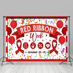 Aperturee - Aperturee Balloons Stars National Red Ribbon Week Backdrop