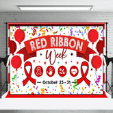 Aperturee - Aperturee Balloons Stars National Red Ribbon Week Backdrop