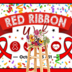 Aperturee - Aperturee Balloons Stars National Red Ribbon Week Backdrop