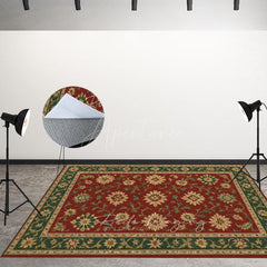 Aperturee - Aperturee Baroque Floral Pattern Photo Fabric Floor Backdrop